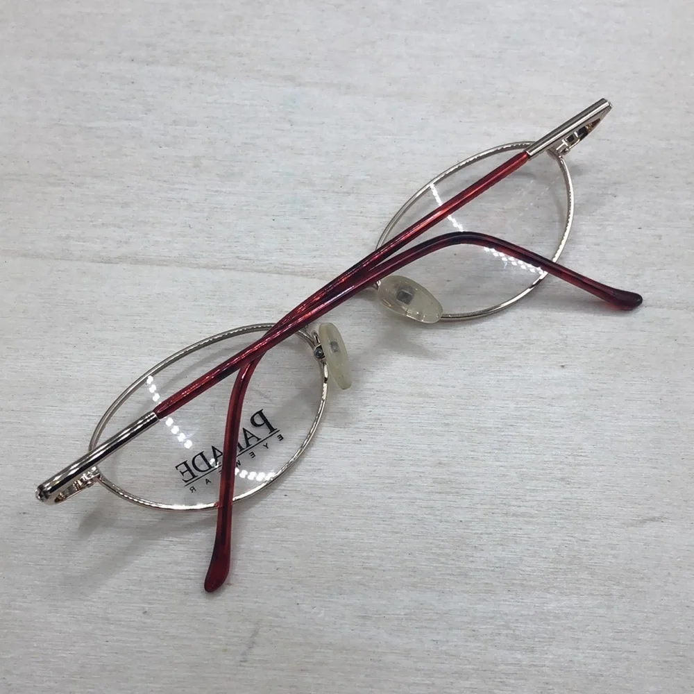Parade 1507 Gold Red Brown Eyeglasses Frame 49-18-135